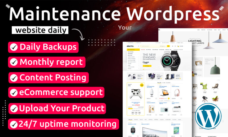 I will maintenance your wordpress website daily